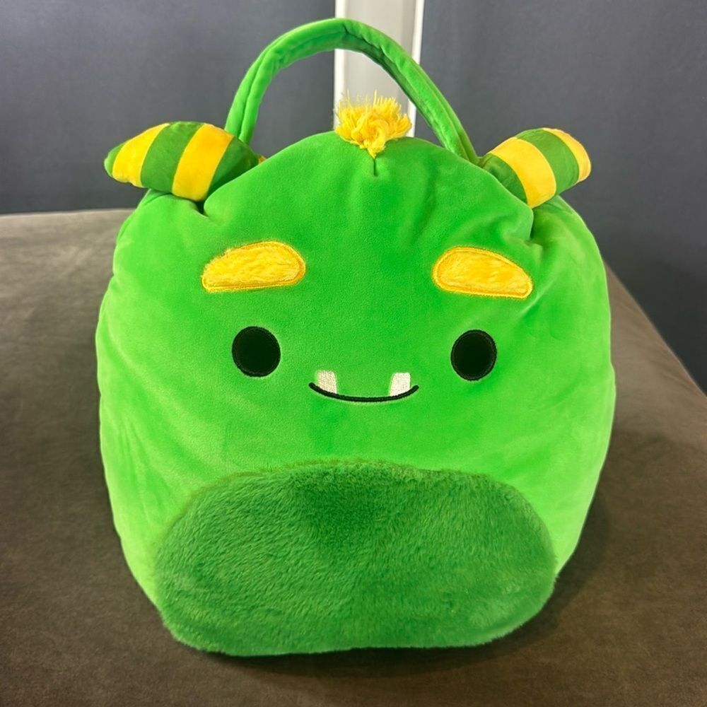 Squishmallow 16” Treat Pail Callum the Green Monster